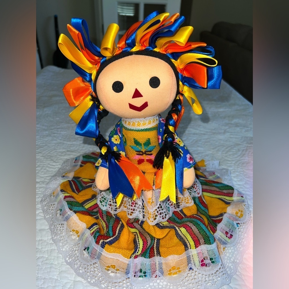 MARÍA LELE DOLL AUTHENTIC MEXICAN DOLL 15” MULTI COLOR - Picture 8 of 8